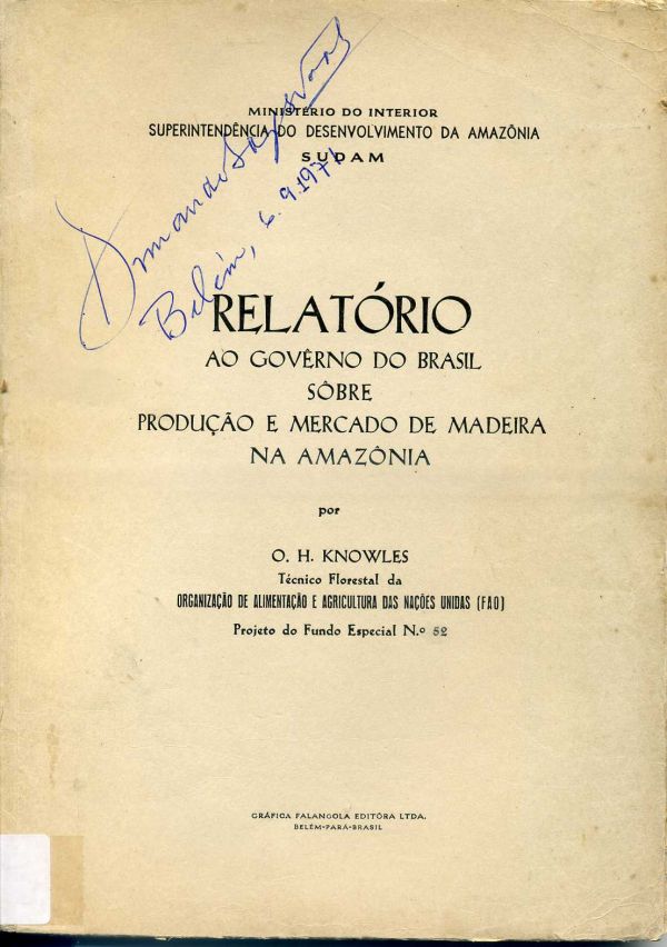  Produção e Mercado de Madeira na Amazônia - 634 KNO
